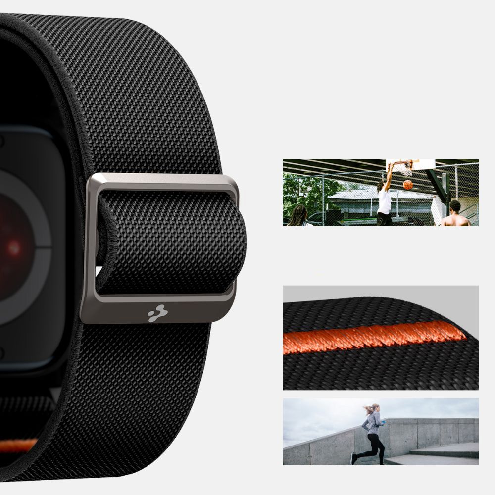 Etui z paskiem Spigen Lite Fit Pro do Apple Watch 10 46 mm, czarne